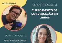 Divulgação: Curso Básico de Conversação em LIBRAS – Inscrições Abertas!