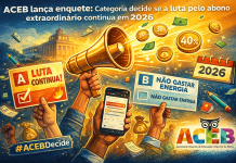 ACEB Lança enquete: Categoria decide se a luta pelo Abono Extraordinário Continua em 2026
